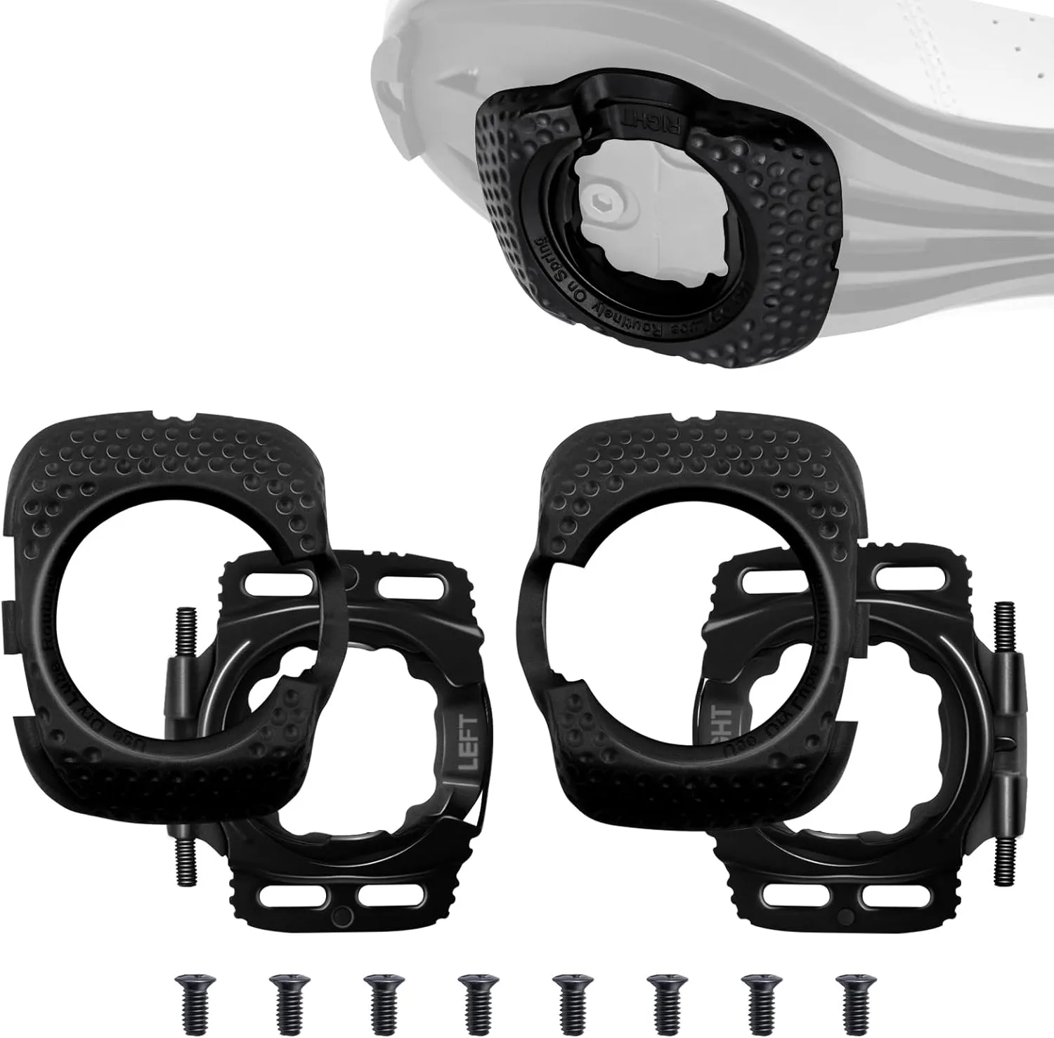 1 Pair Quick Release Cycling Shoes Cleats Self-Locking Pedal Aerodynamic for Wahoo for SpeedPlay for Zero (Black)