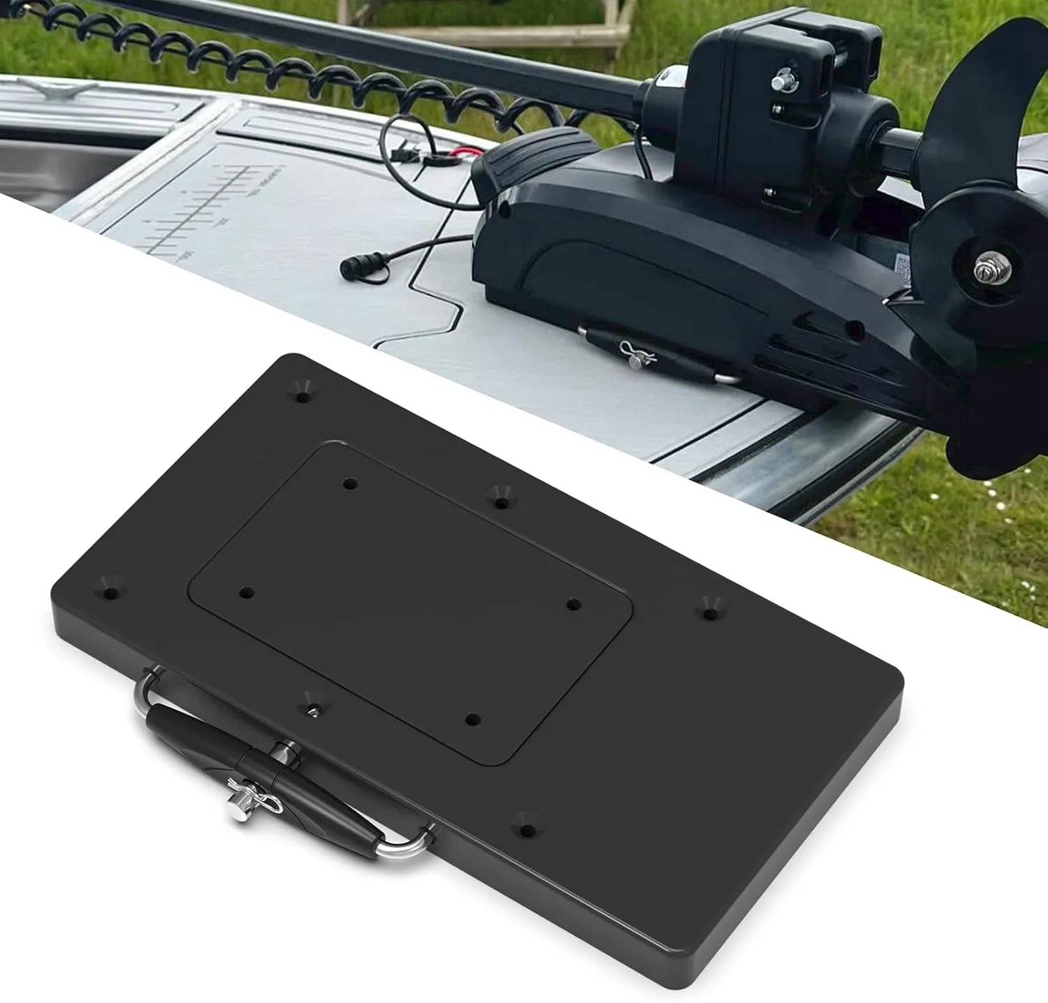 1854021 Quick Release Bracket for Minn Kota Trolling Motor, MKA-21 Composite Quick Release Mount Plate Compatible Ulterra, Terrova, PowerDrive, PowerDrive V2, PowerDrive Pontoon and Deckhand 40