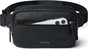 2L Fanny Packs Everywhere Belt Bag Small Fashion Crossbody Waist Pack Faux Leather Waterproof Sling Chest Bag For Women Trendy Black