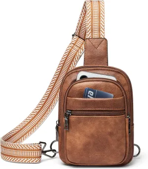3L SMALL Sling Bag Fanny Packs For Women Men Mini Crossbody Chest Belt Travel Bag Purse Handbag Faux Leather Fashion Cute