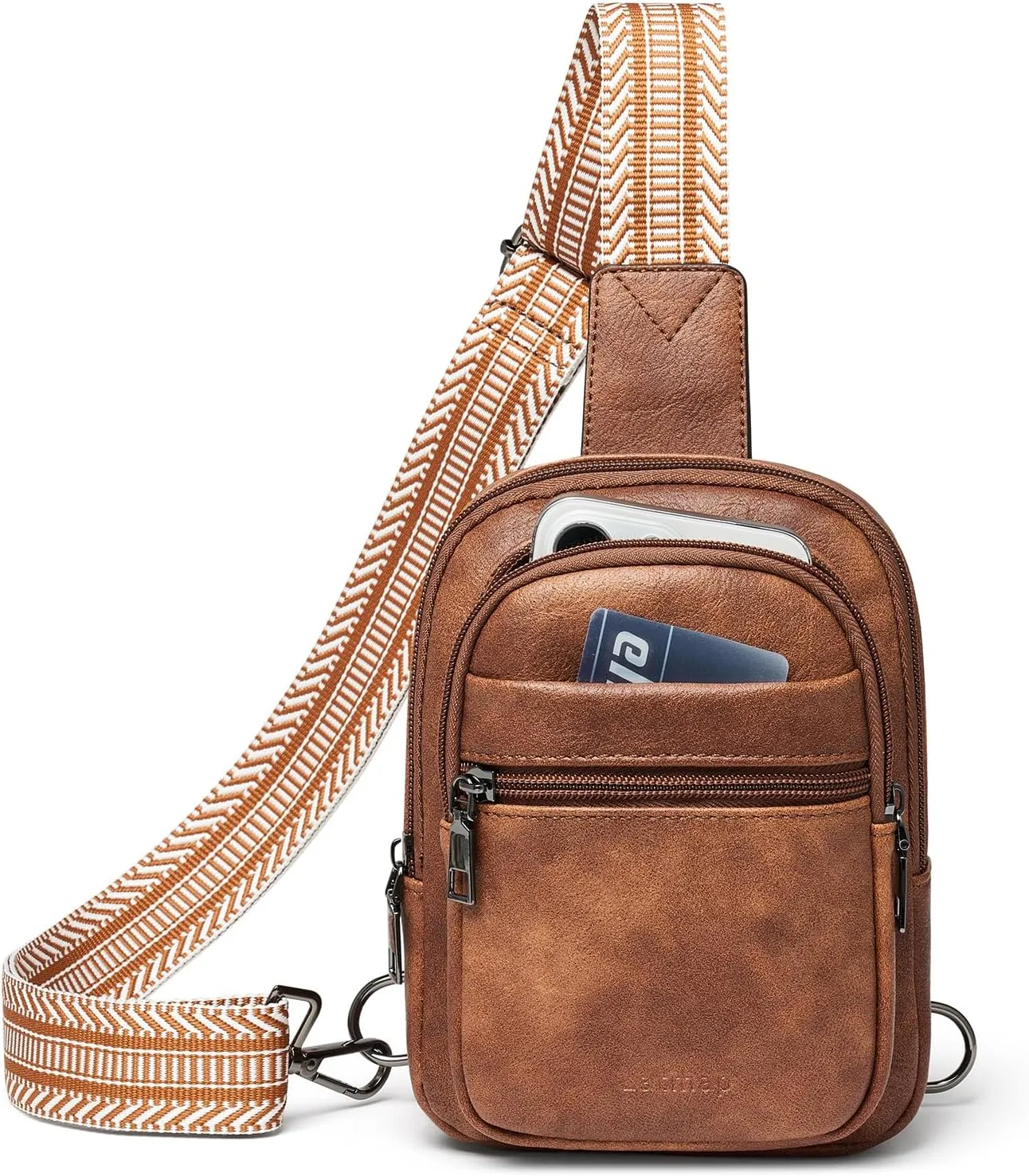 3L SMALL Sling Bag Fanny Packs For Women Men Mini Crossbody Chest Belt Travel Bag Purse Handbag Faux Leather Fashion Cute