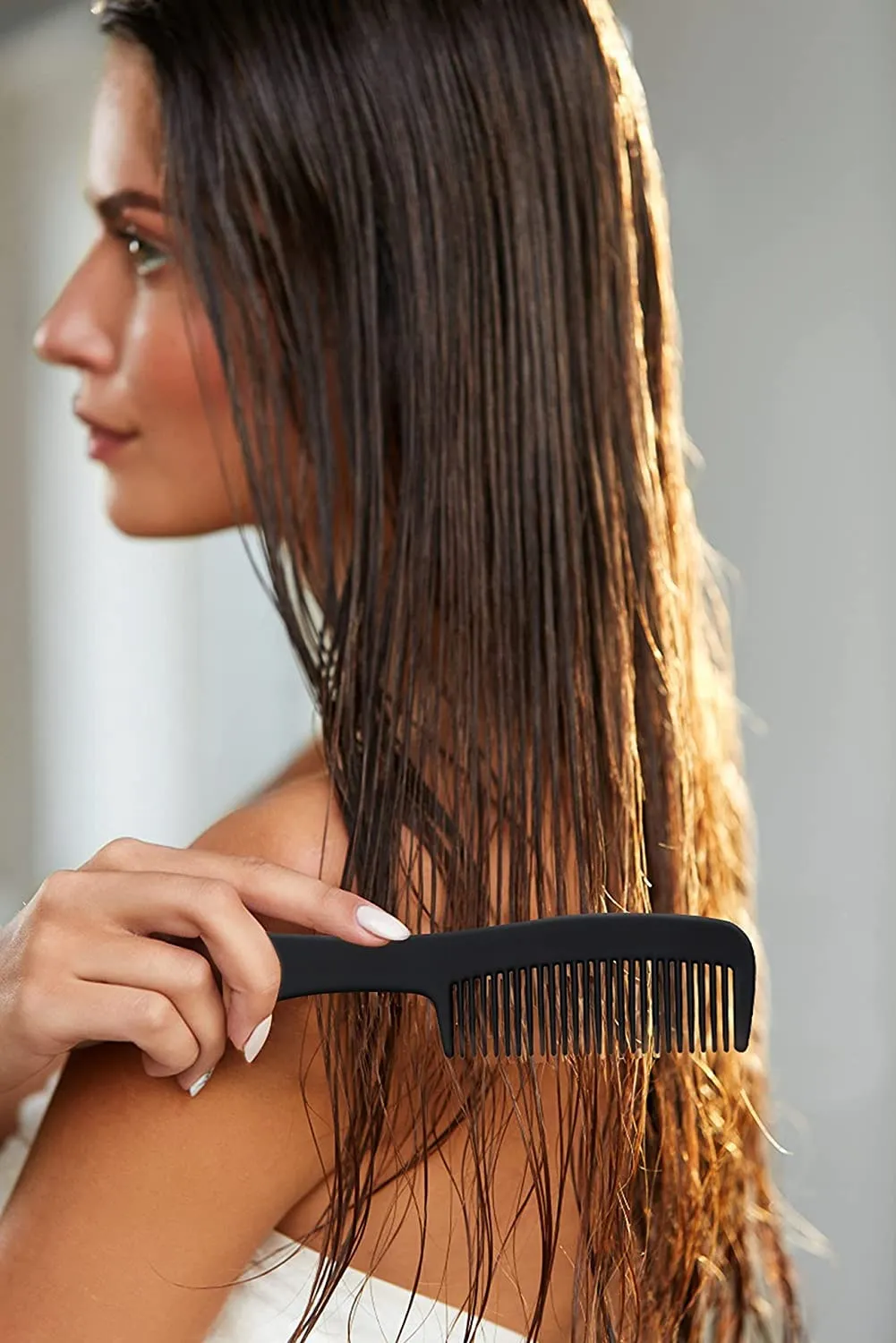 60 Pack Widen Combs, Black, Plastic, Individually Wrapped for Hotel, Airbnb, Shelter/Homeless/Nursing Home/Charity, 60 Count