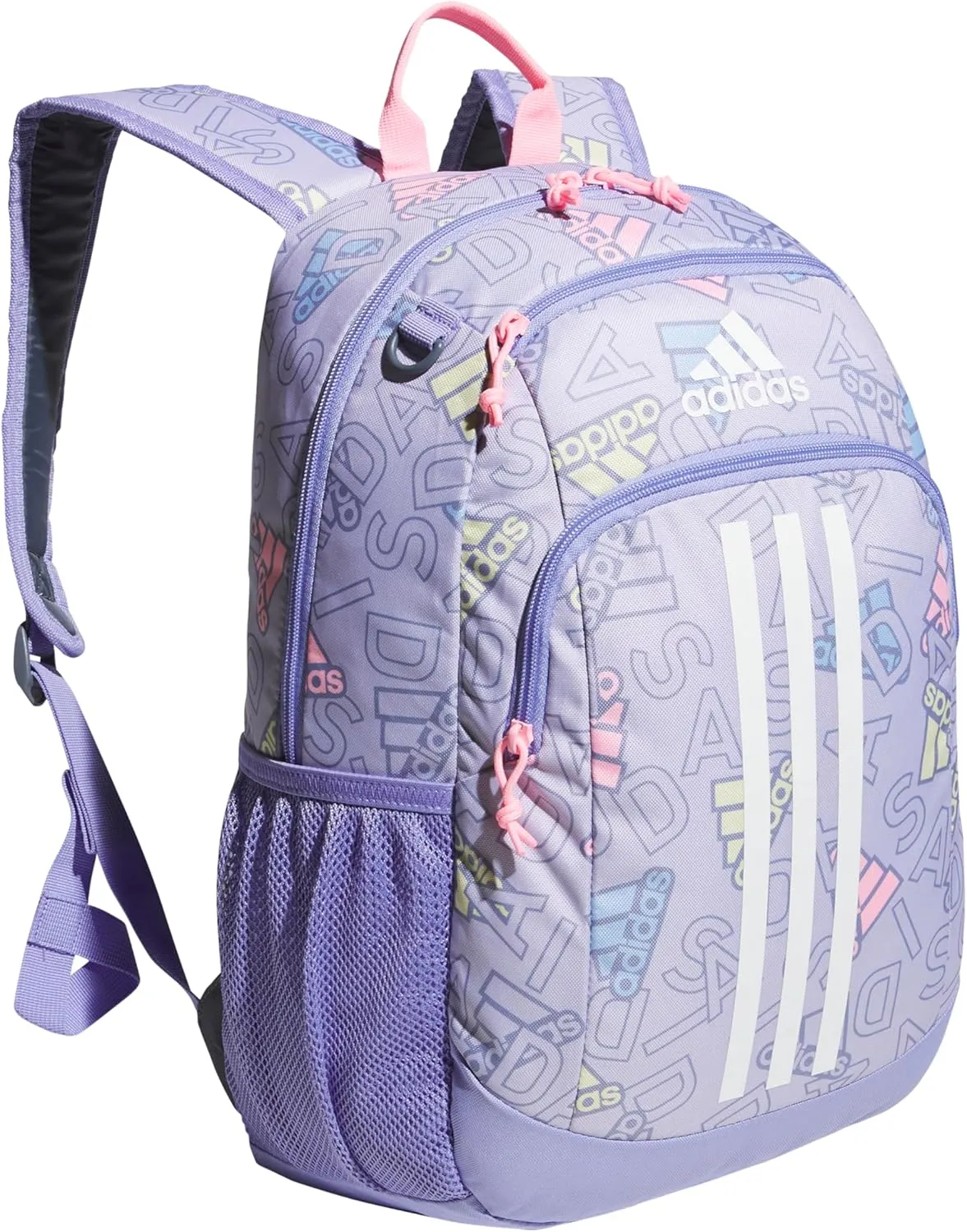 adidas Creator Comfortable and Durable Small Athletic Bag or Laptop Backpack for Women and Men, Adi Comp Silver Violet/Light Purple/Pink Spark, One Size