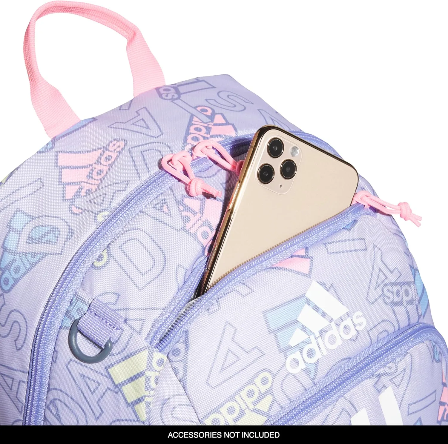 adidas Creator Comfortable and Durable Small Athletic Bag or Laptop Backpack for Women and Men, Adi Comp Silver Violet/Light Purple/Pink Spark, One Size