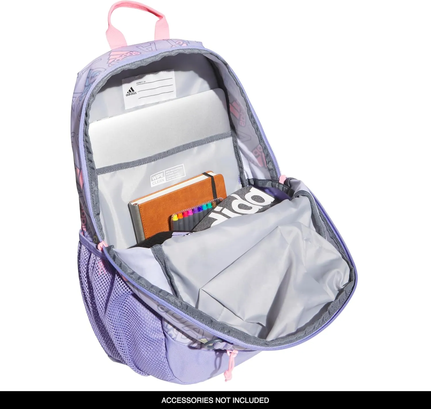 adidas Creator Comfortable and Durable Small Athletic Bag or Laptop Backpack for Women and Men, Adi Comp Silver Violet/Light Purple/Pink Spark, One Size