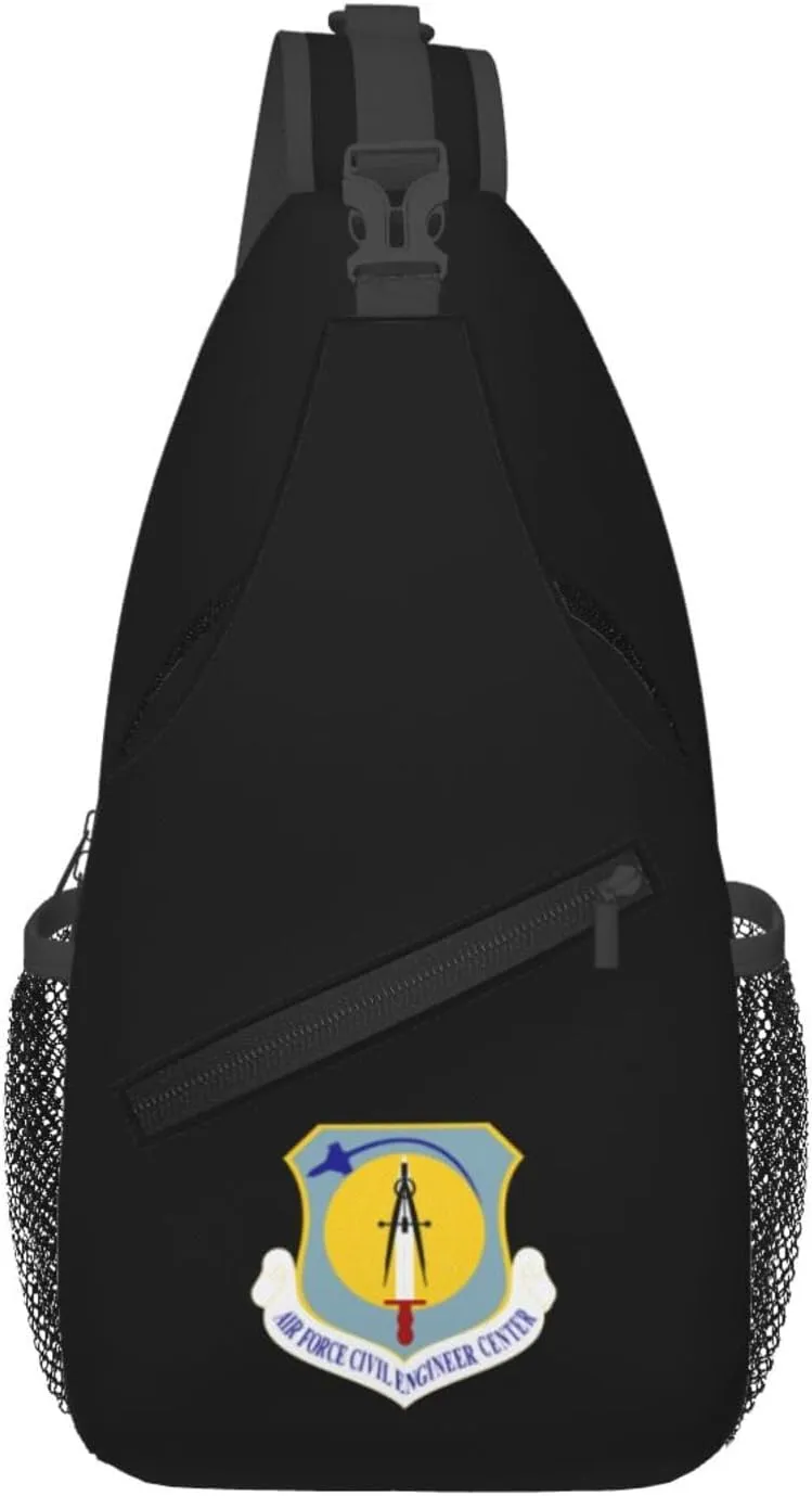 Air Force Civil Engineer Center Shield Crossbody Bags For Women Men Chest Backpack Gym Shoulder Bag Travel Outdoor Sports Casual Crossbody Bags
