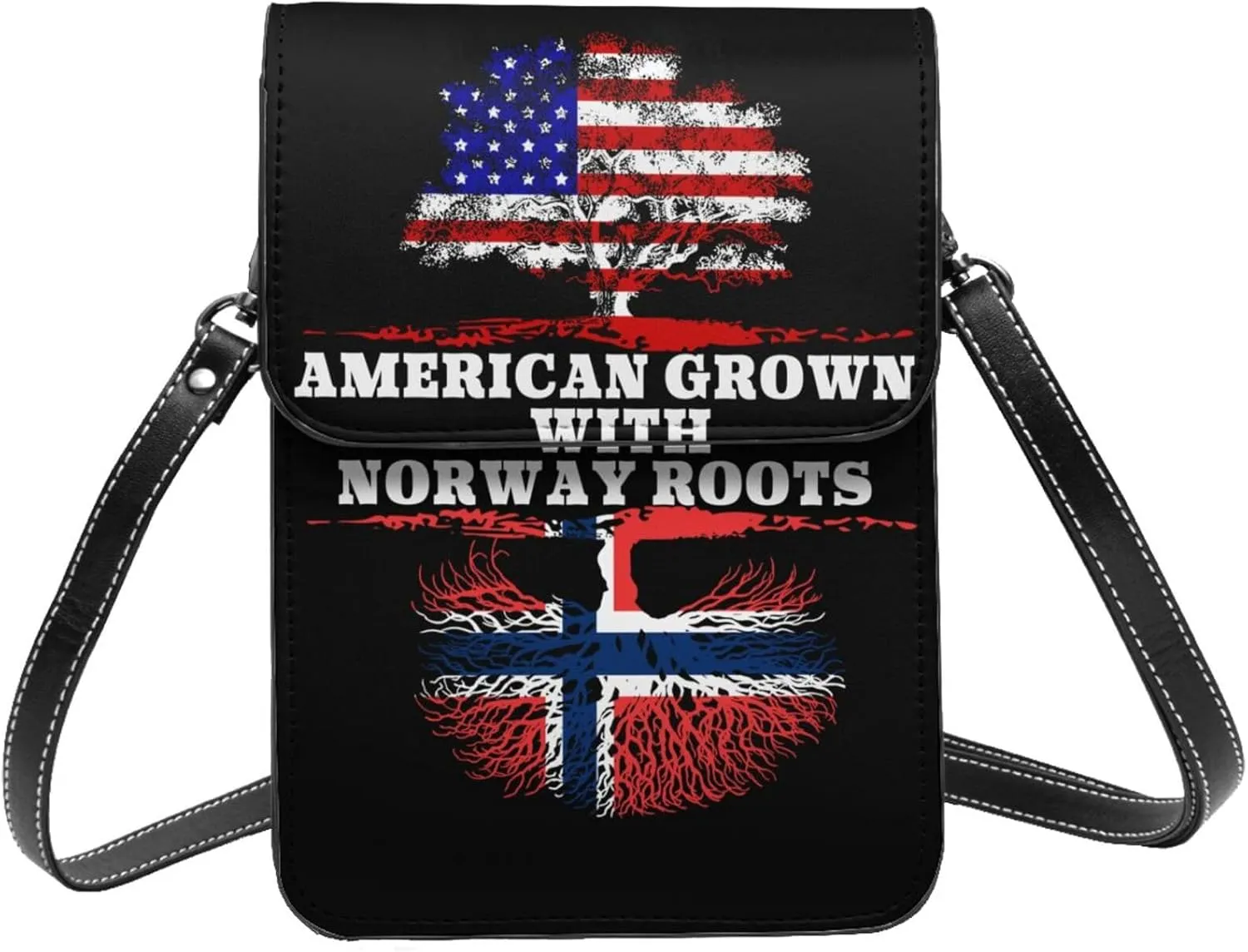 American Grown Norway Roots Small Crossbody Bag Is A Shoulder Bag Designed For Women And Girls Cell Phone Crossbody Wallet Purses With Card Slots Adjustable Strap