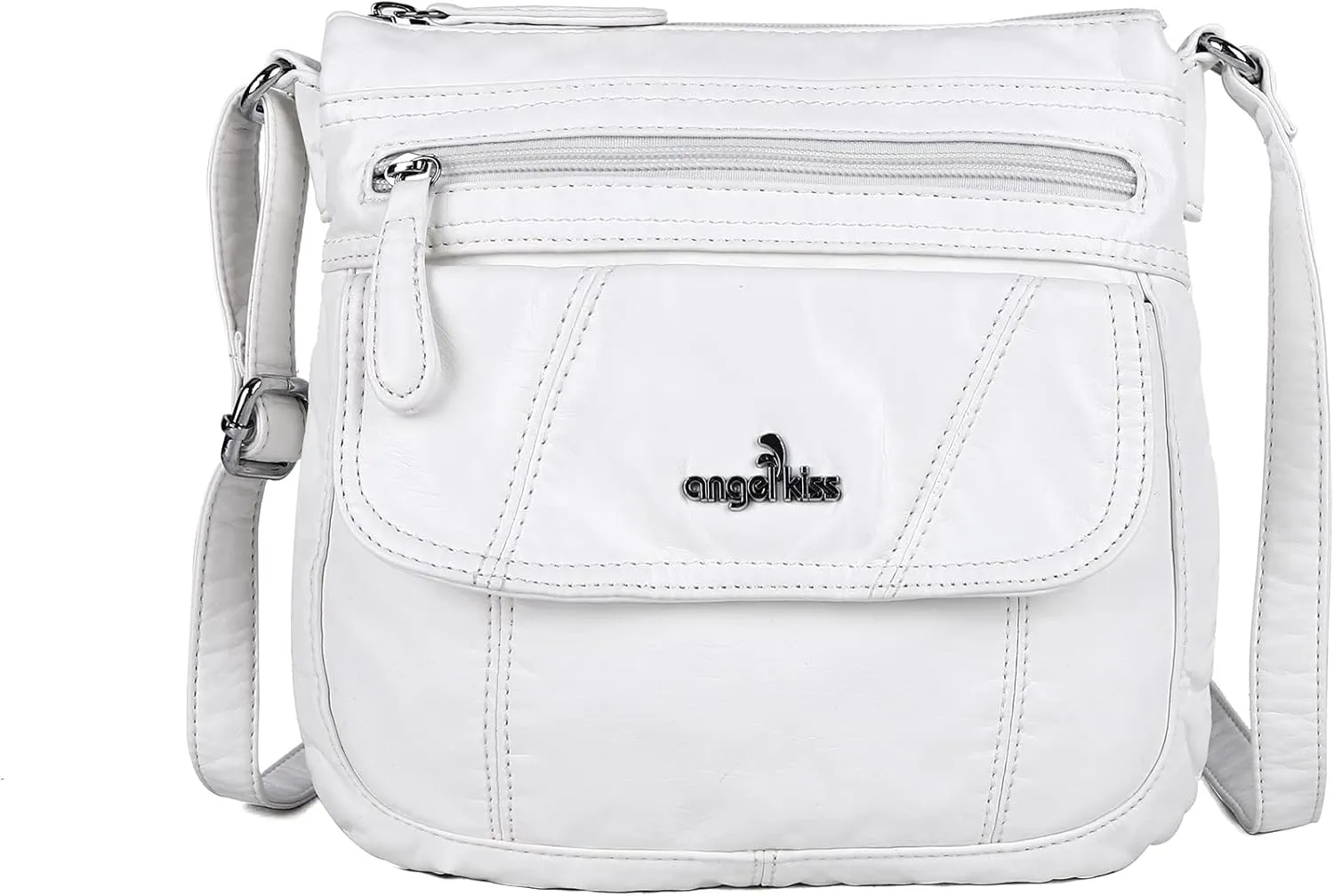Angelkiss Small Womens Crossbody Bag Leather Shoulder Purse for Women Hobo Bag with Adjustable Shoulder Strap