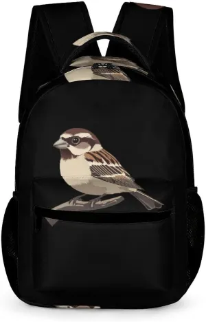 Arctic Sparrow Birds Fashion Backpack Cute Daypack Unisex Laptop Bag for Travel Business Work