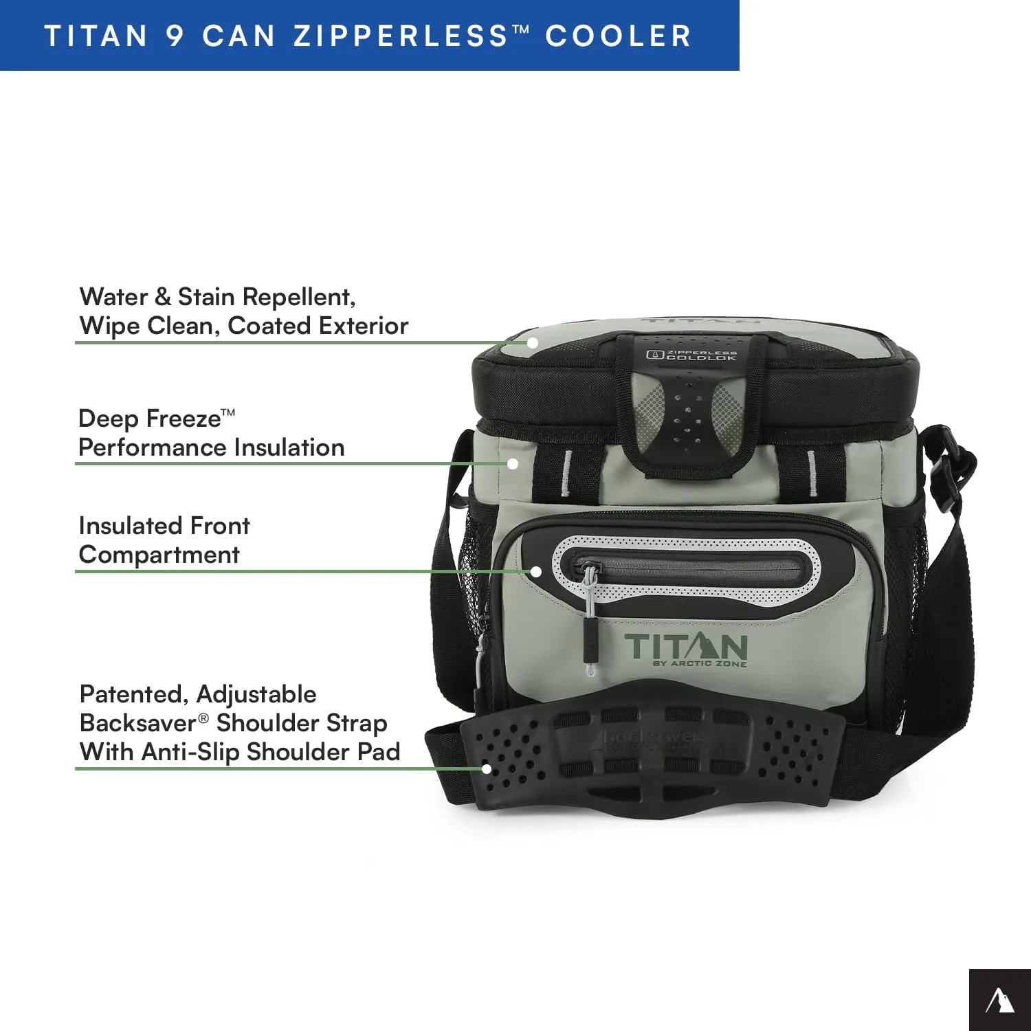 Arctic Zone Titan Deep Freeze Cooler - Zipperless Hardbody Cooler - Small & Large Capacity- Beach & Camping Cooler - Deep Freeze Insulation, HardBody Liner, and SmartShelf