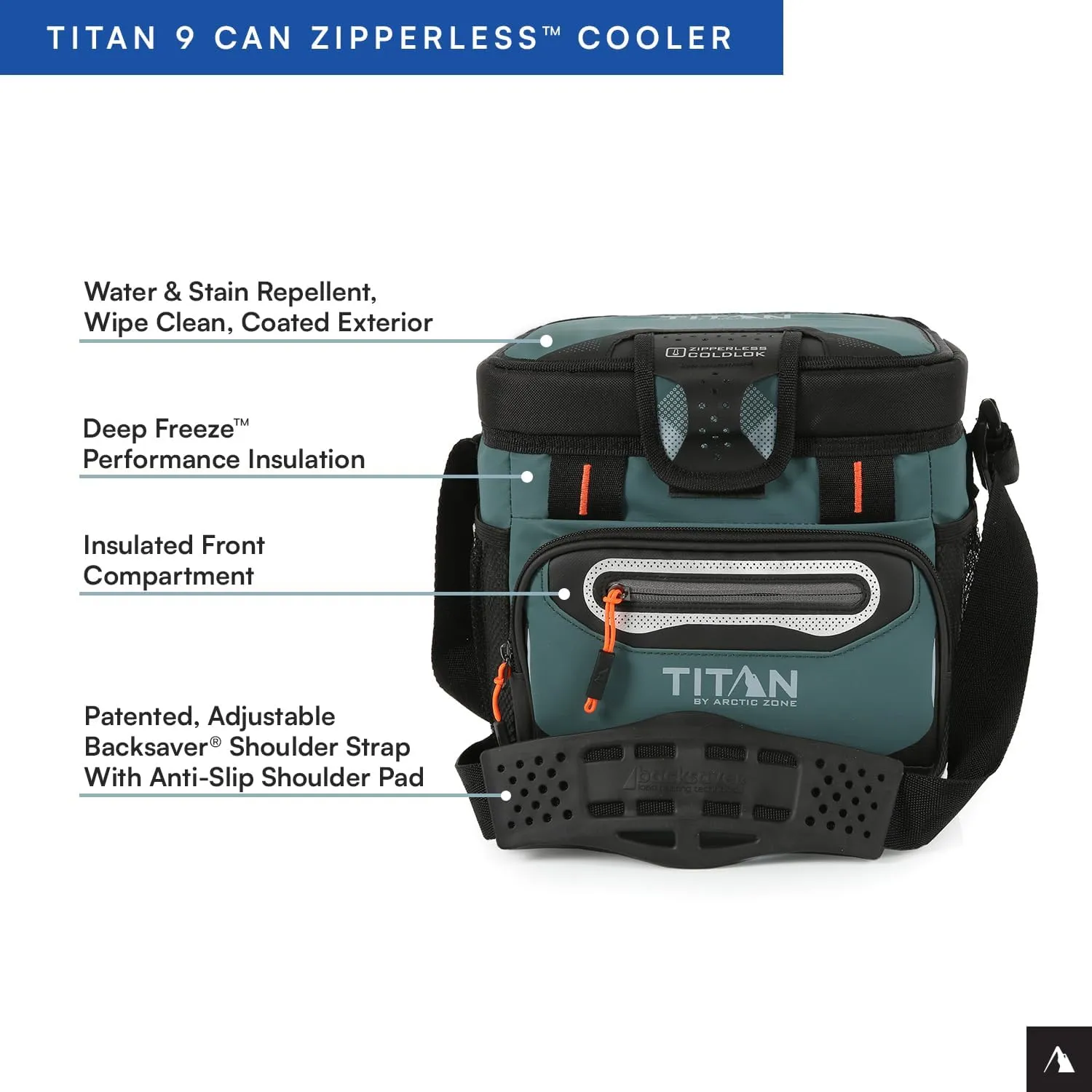 Arctic Zone Titan Deep Freeze Cooler - Zipperless Hardbody Cooler - Small & Large Capacity- Beach & Camping Cooler - Deep Freeze Insulation, HardBody Liner, and SmartShelf