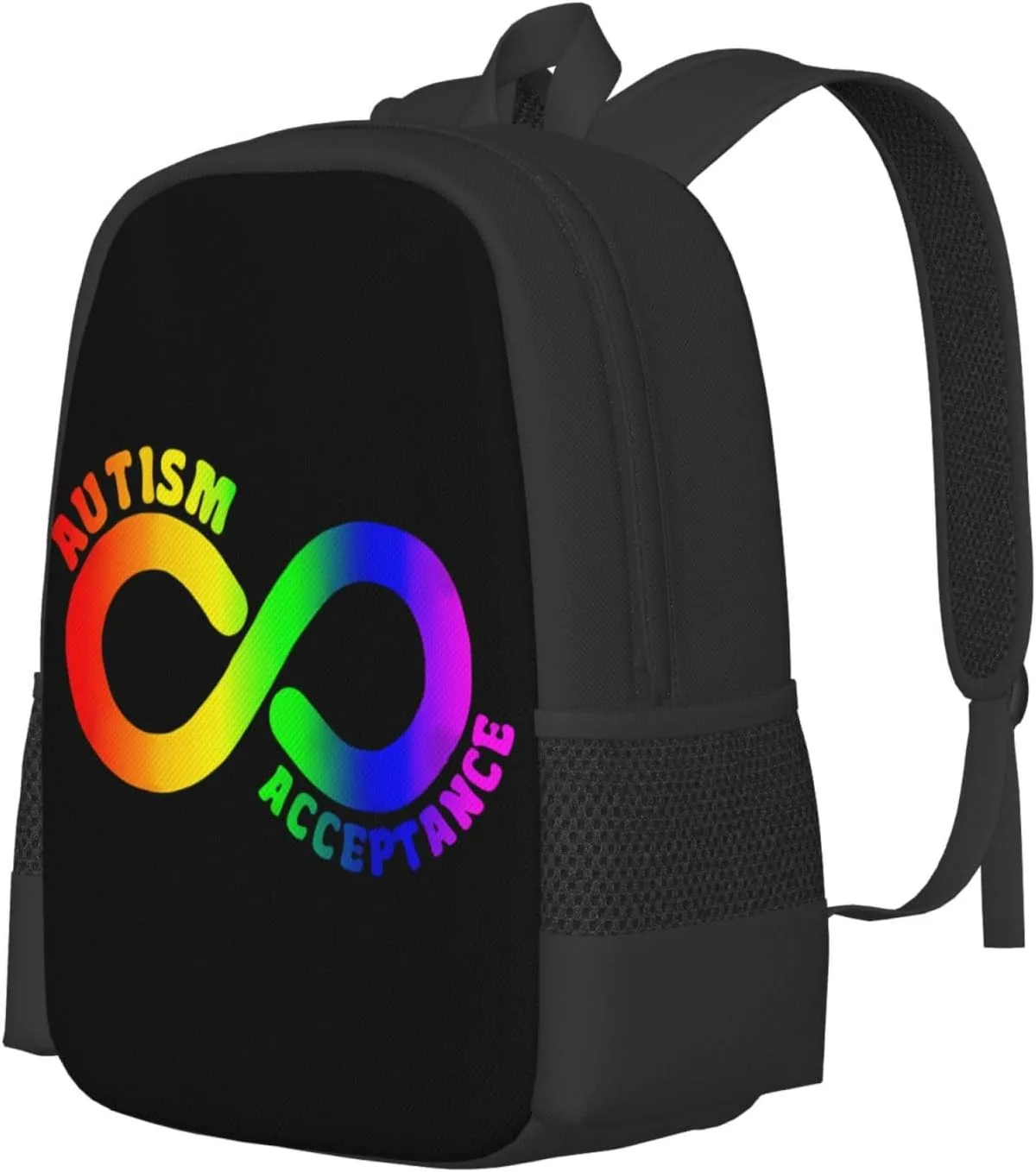 Autism Pro Acceptance Infinity Symbol for Neurodiversity Backpack Lightweight Large Capacity Laptop Backpack Travel Backpacks for Unisex