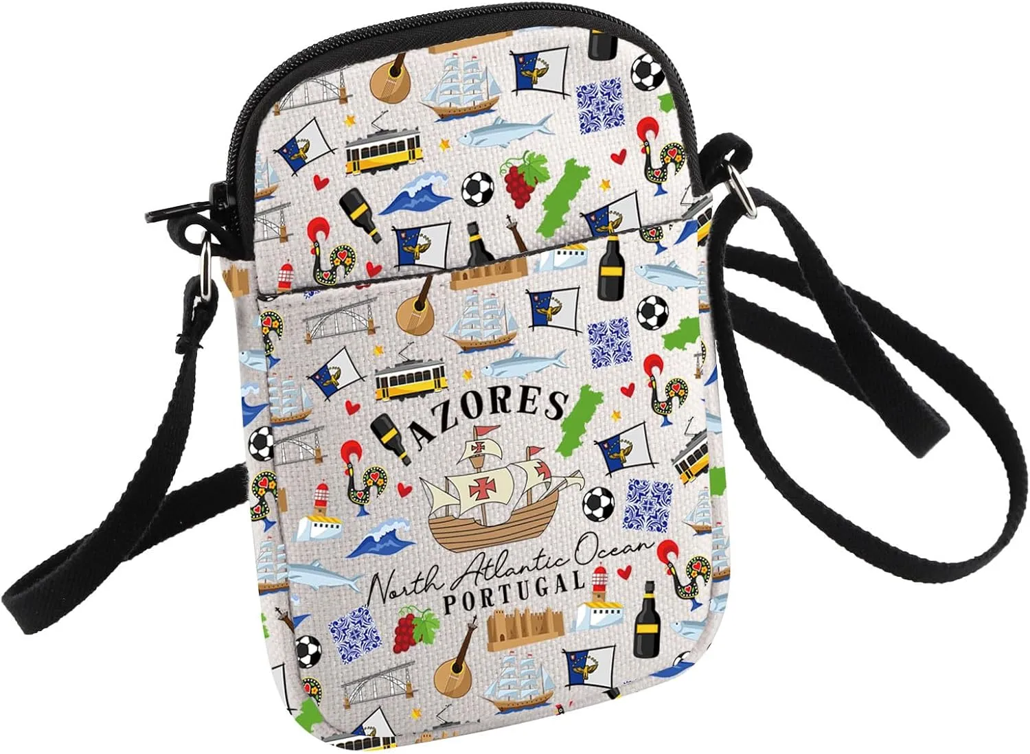 Azores Islands Crossbody Bag Pico Island Portugal Gift Atlantic Ocean Small Sling Bag