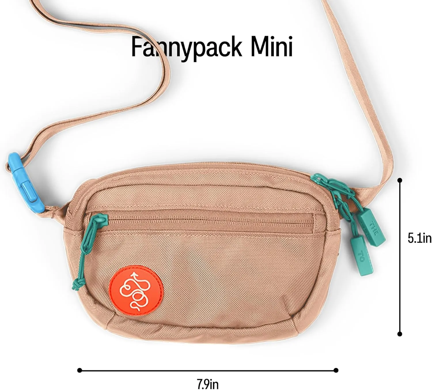 Baboon to the Moon Fanny Pack - Trendy, Compact, Water-Repellent Waist Bag in Multiple Colors and Sizes for Men and Women (Maple Sugar, Mini (1.5L))