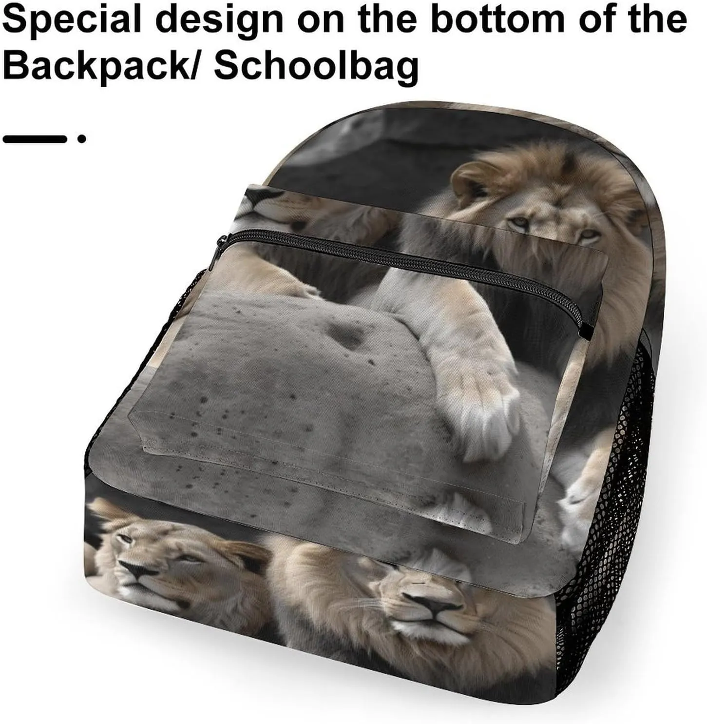 Backpacks Male And Female Lions Travel Bag Laptop Backpack Casual Daypack for Weekender Business Hiking