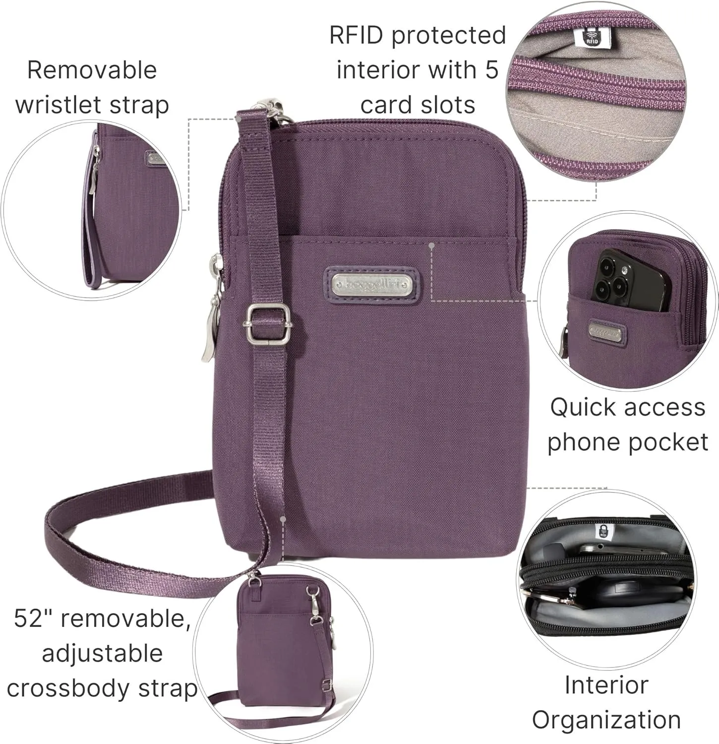 Baggallini Take Two Bryant RFID Crossbody Bag