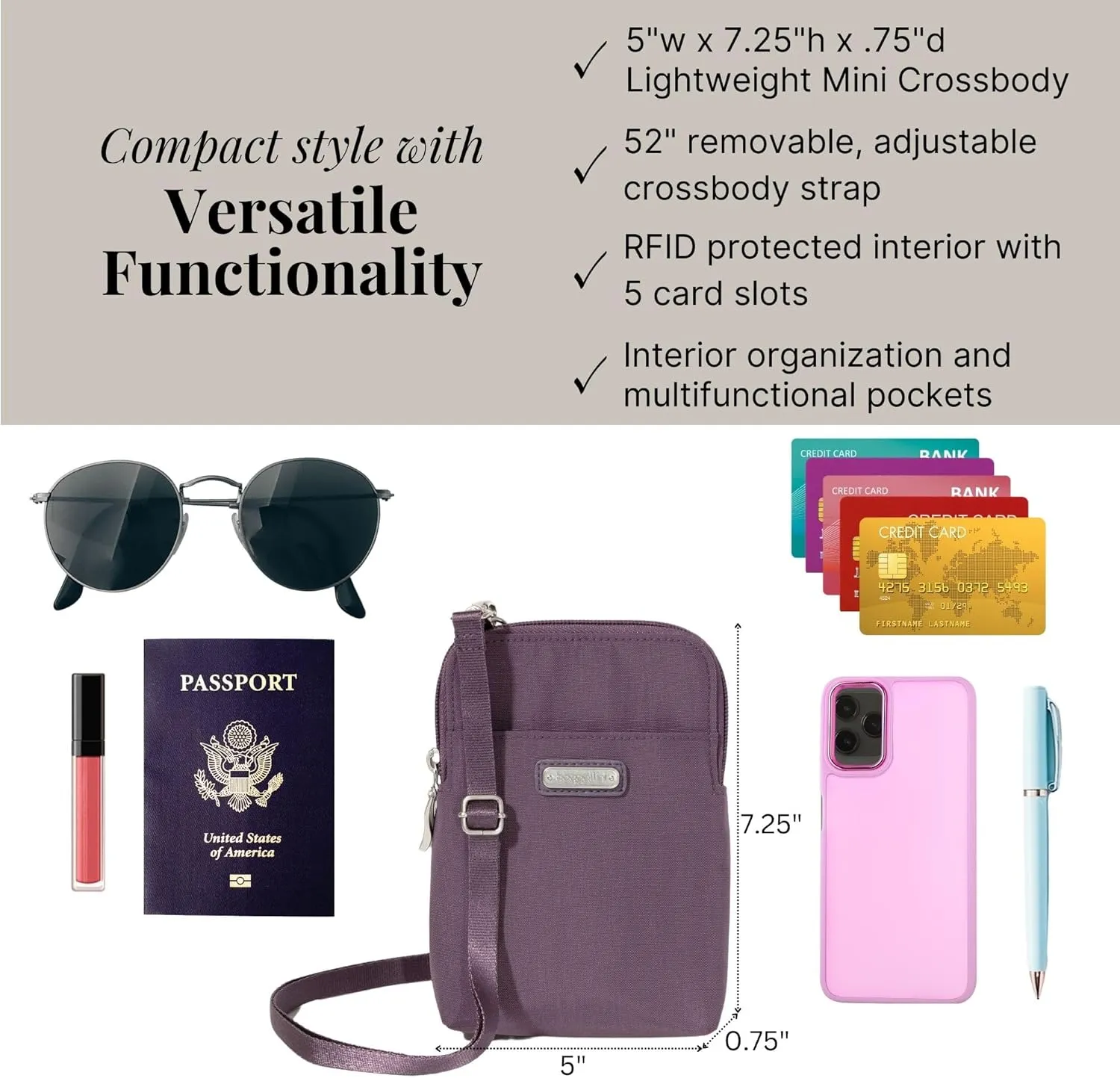 Baggallini Take Two Bryant RFID Crossbody Bag