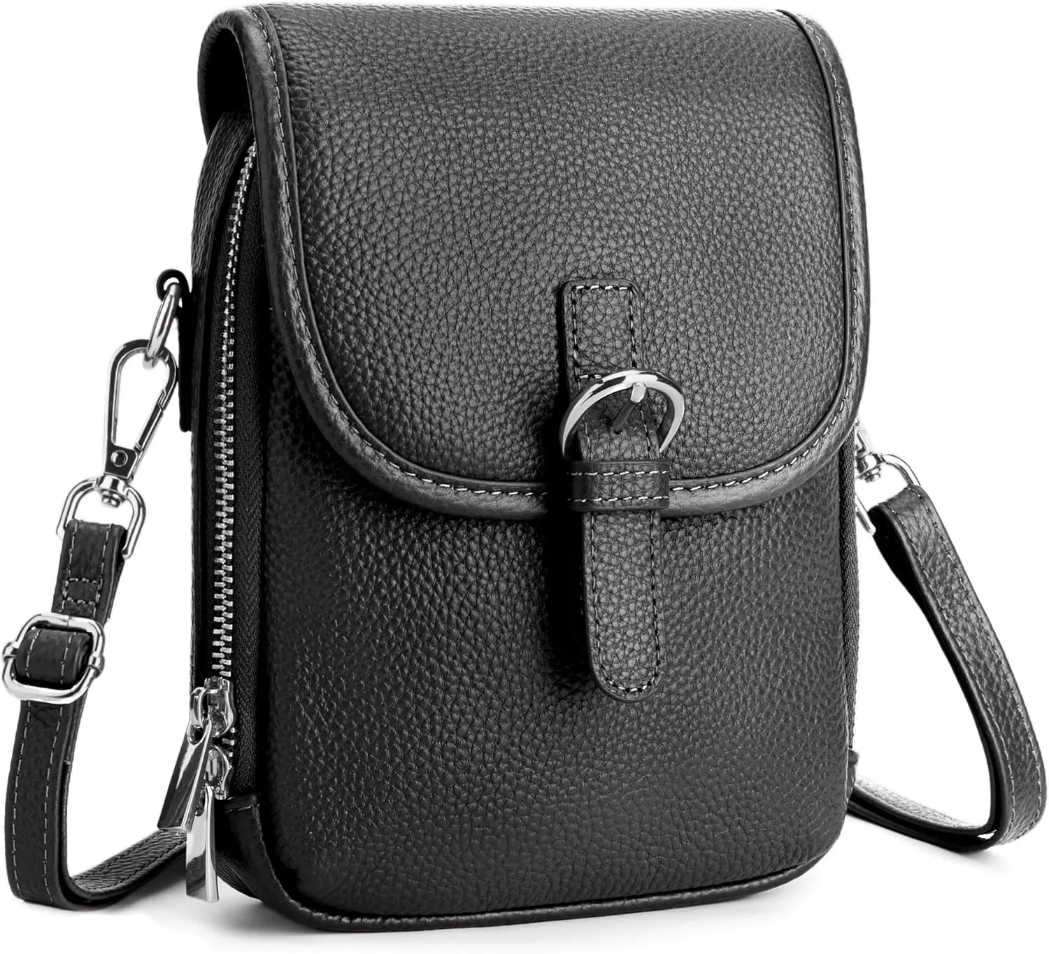 befen Genuine Leather Small Crossbody Bags for Women Cross Body Bag Purses Cell Phone Purse for Travel with RFID Card Slots