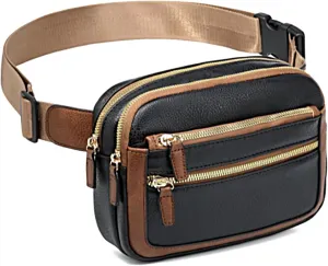 Belt Bag for Women Fanny Pack Crossbody with Adjustable Strap Fashion Leather Waist Packs