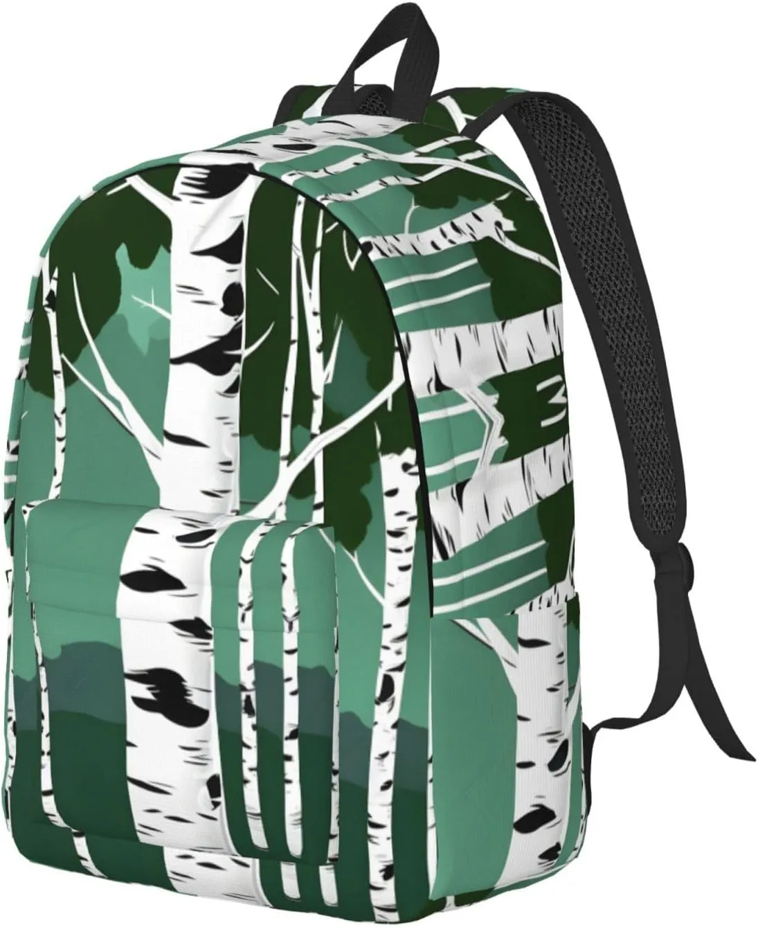 Birch Trees Print Laptop Backpack For Women Travel Canvas Bookbag For Men Outdoor Fashion Casual Daypack, Medium, SB-122