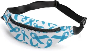 Blue Ribbons Prostate Cancer Awareness Unisex Belt Bag Crossbody Bag Fanny Pack Waist Pack Suitable for Travel And Sports, 36*15cm, style-12