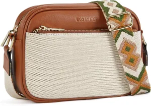 BOSTANTEN Quilted Crossbody Bags for Women Vegan Leather Purses Small Shoulder Handbags with Wide Strap
