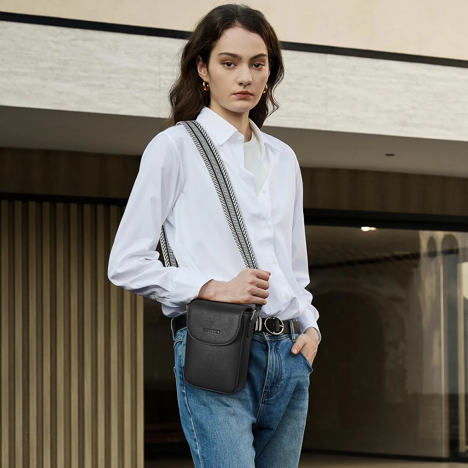 BOSTANTEN Small Crossbody Bags for Women Cell Phone Purse Leather Wallet Handbags with Card Slots