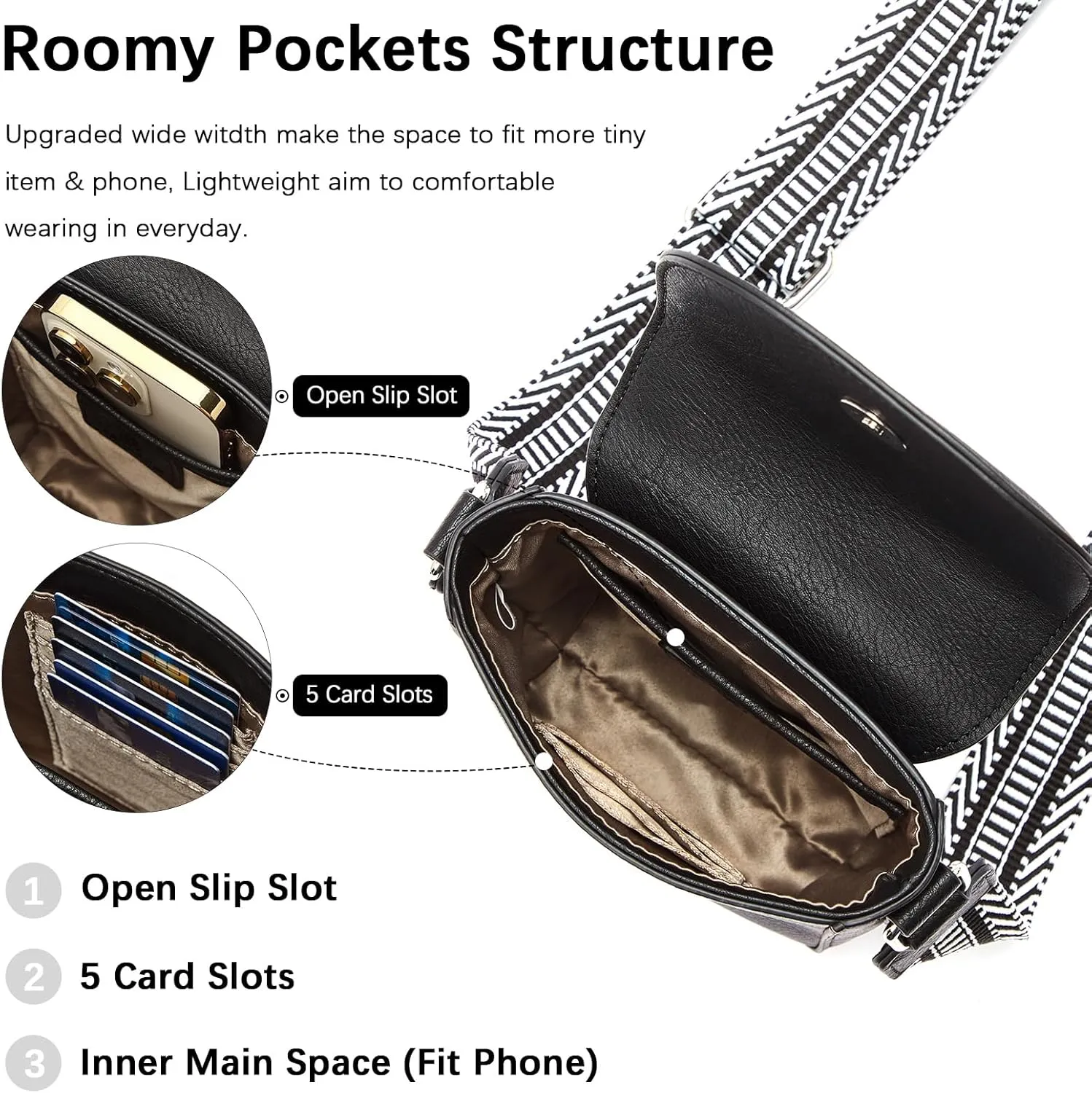 BOSTANTEN Small Crossbody Bags for Women Cell Phone Purse Leather Wallet Handbags with Card Slots
