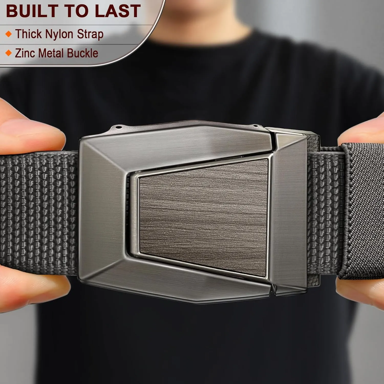 BULLIANT Tactical Belt for Men, Men Stretch Nylon Web Gift Belt 1.5"-Hiking Rigger Military Work-Quick Release