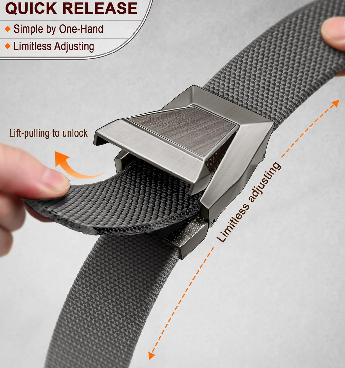 BULLIANT Tactical Belt for Men, Men Stretch Nylon Web Gift Belt 1.5"-Hiking Rigger Military Work-Quick Release