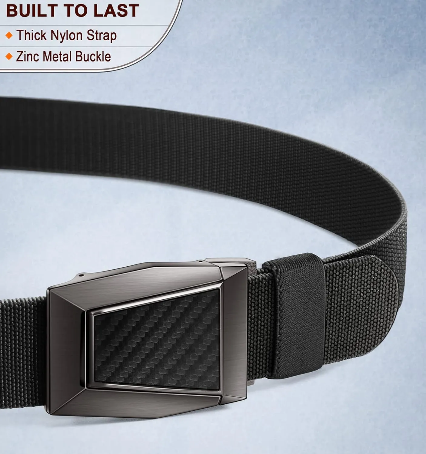 BULLIANT Tactical Belt for Men, Men Stretch Nylon Web Gift Belt 1.5"-Hiking Rigger Military Work-Quick Release