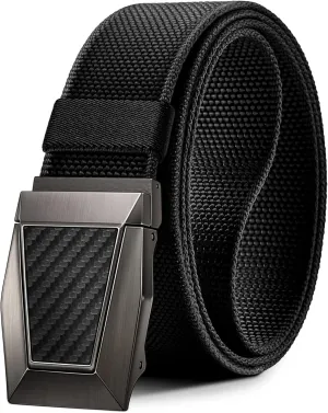 BULLIANT Tactical Belt for Men, Men Stretch Nylon Web Gift Belt 1.5"-Hiking Rigger Military Work-Quick Release