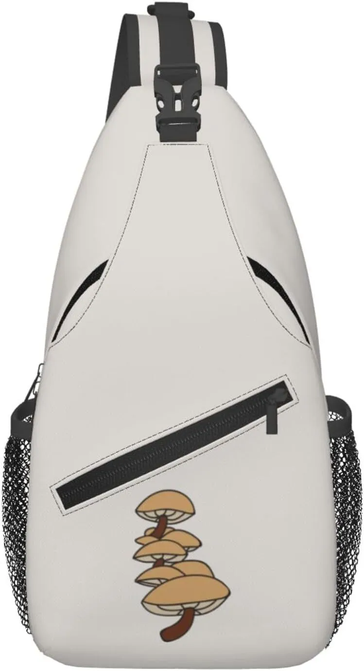 Bunch Of Cartoon Mushrooms Crossbody Bags For Women Men Chest Backpack Gym Shoulder Bag Travel Outdoor Sports Casual Crossbody Bags