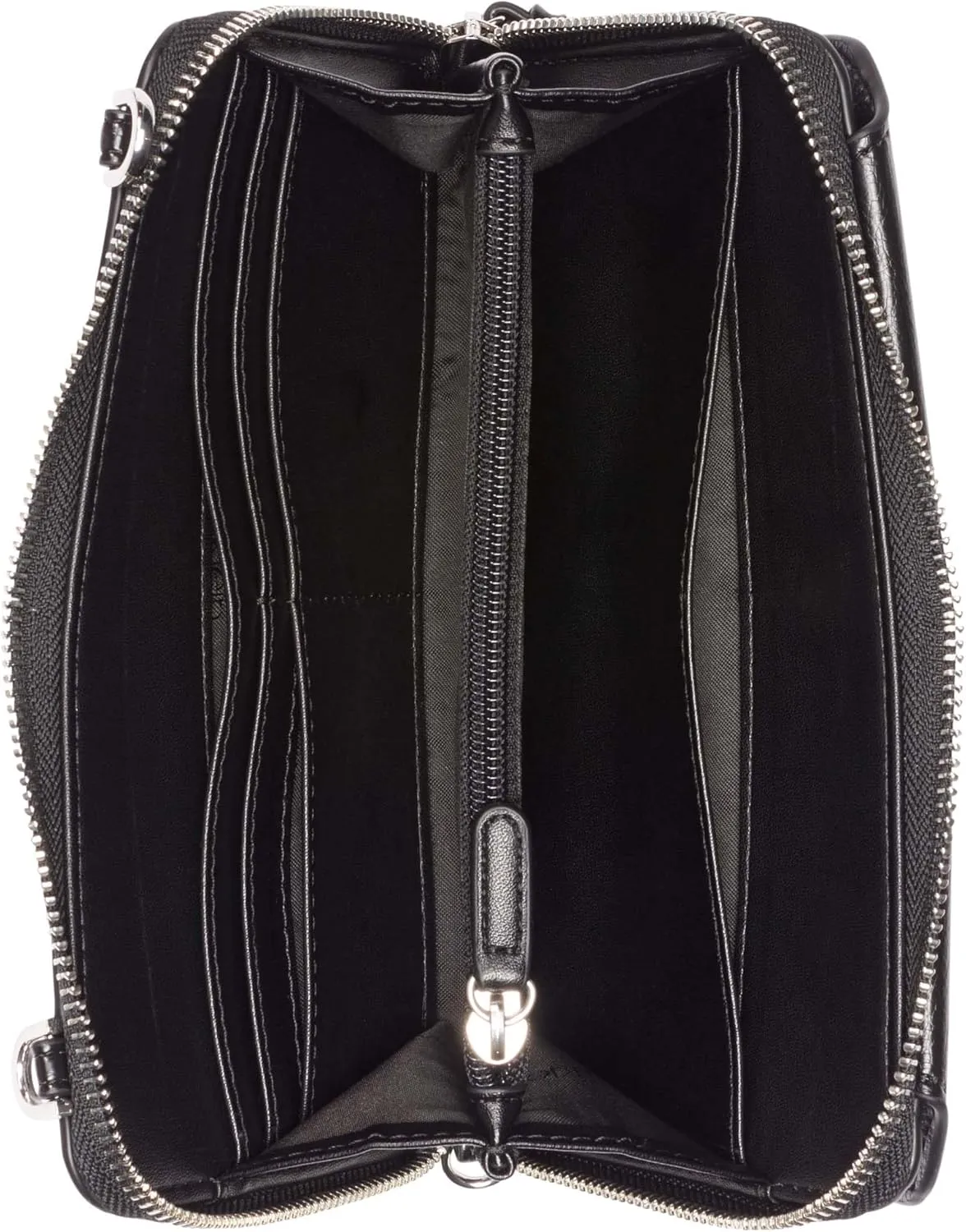 Calvin Klein Women's Basalt Crossbody Bag – with Removable Purse Strap, Vegan Leather, 8 Pockets