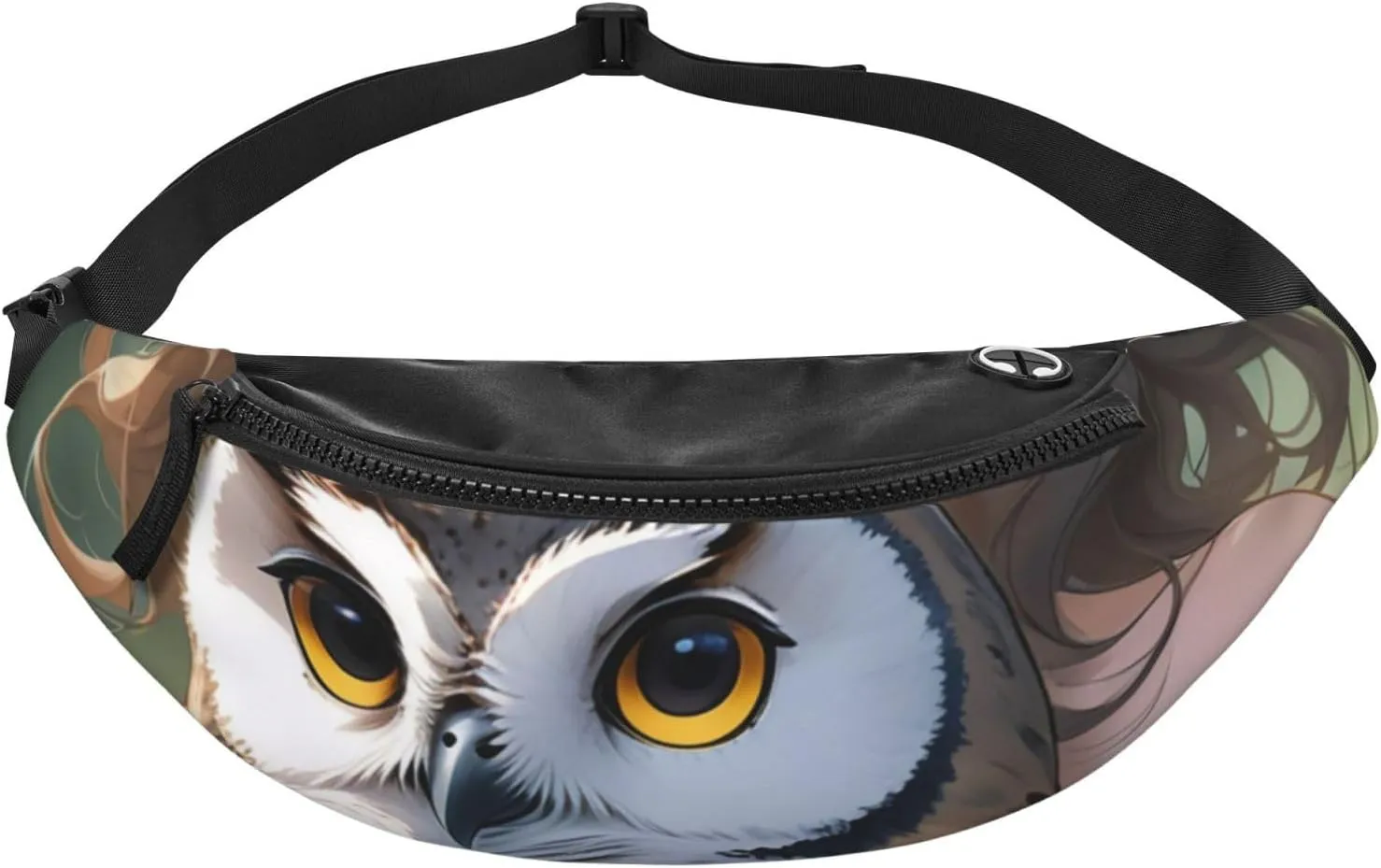 Casual Anime Owl Printed Fanny Pack,Crossbody Fanny packs for women Men Waist Bag for Running Travel