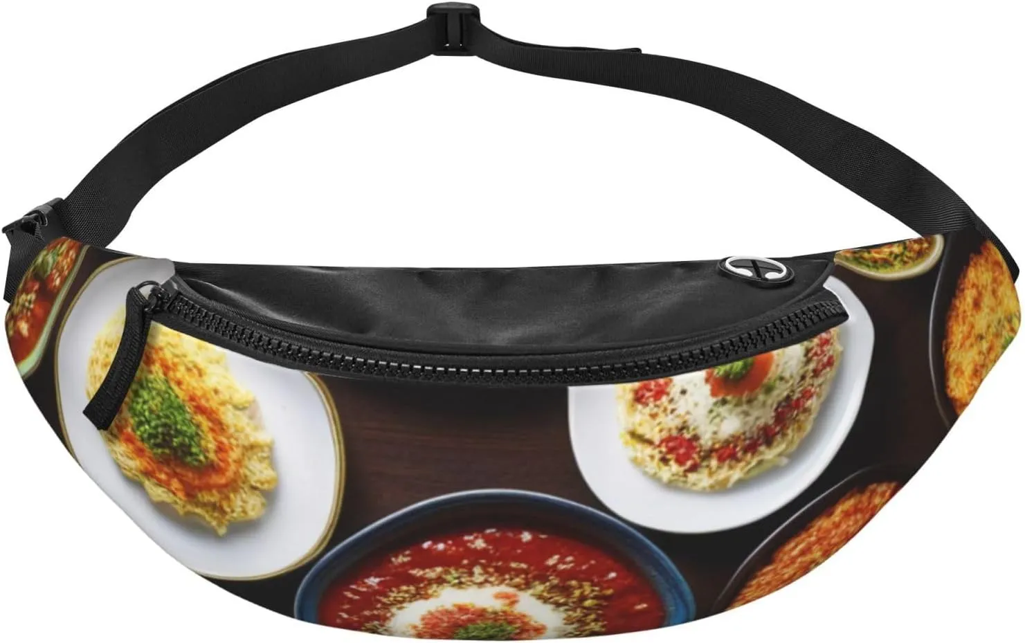 Casual Different food Printed Fanny Pack,Crossbody Fanny packs for women Men Waist Bag for Running Travel