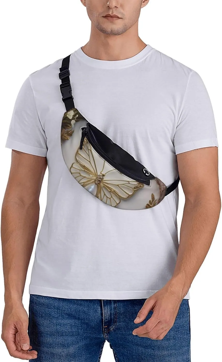 Casual Ethereal Essence Printed Fanny Pack,Crossbody Fanny packs for women Men Waist Bag for Running Travel