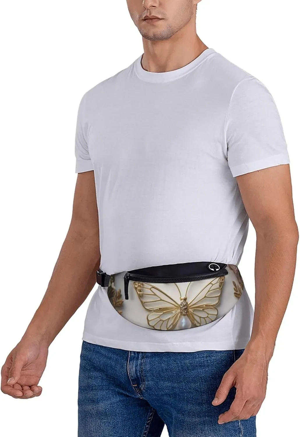 Casual Ethereal Essence Printed Fanny Pack,Crossbody Fanny packs for women Men Waist Bag for Running Travel