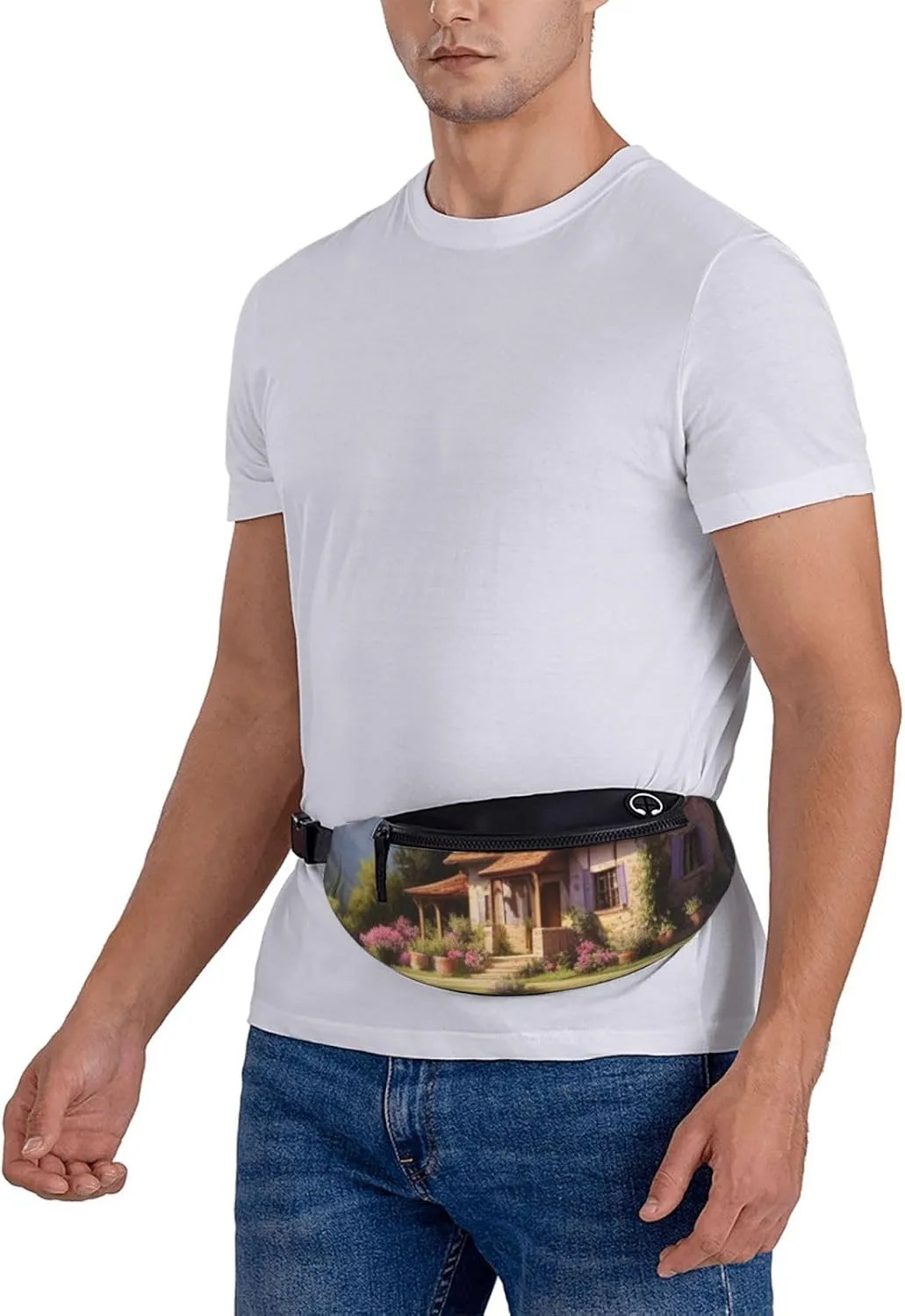 Casual Lavender Lullaby Printed Fanny Pack,Crossbody Fanny packs for women Men Waist Bag for Running Travel