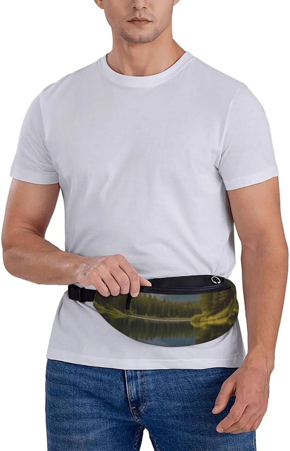 Casual Sublime Serenity Printed Fanny Pack,Crossbody Fanny packs for women Men Waist Bag for Running Travel