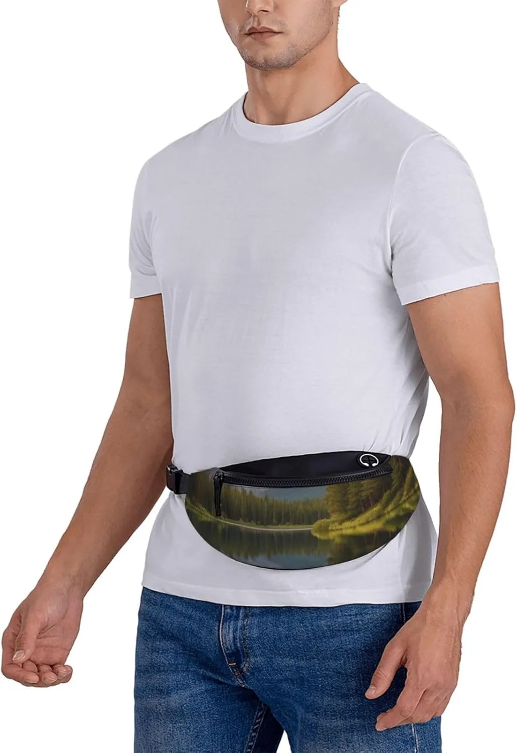 Casual Sublime Serenity Printed Fanny Pack,Crossbody Fanny packs for women Men Waist Bag for Running Travel