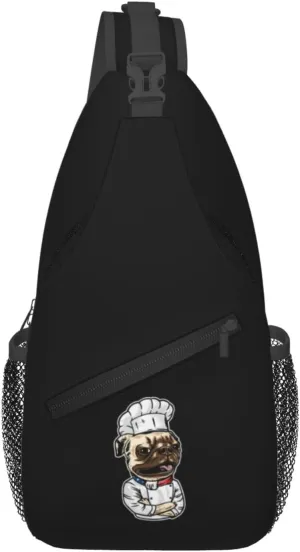 Chef Dog Crossbody Bags For Women Men Chest Backpack Gym Shoulder Bag Travel Outdoor Sports Casual Crossbody Bags