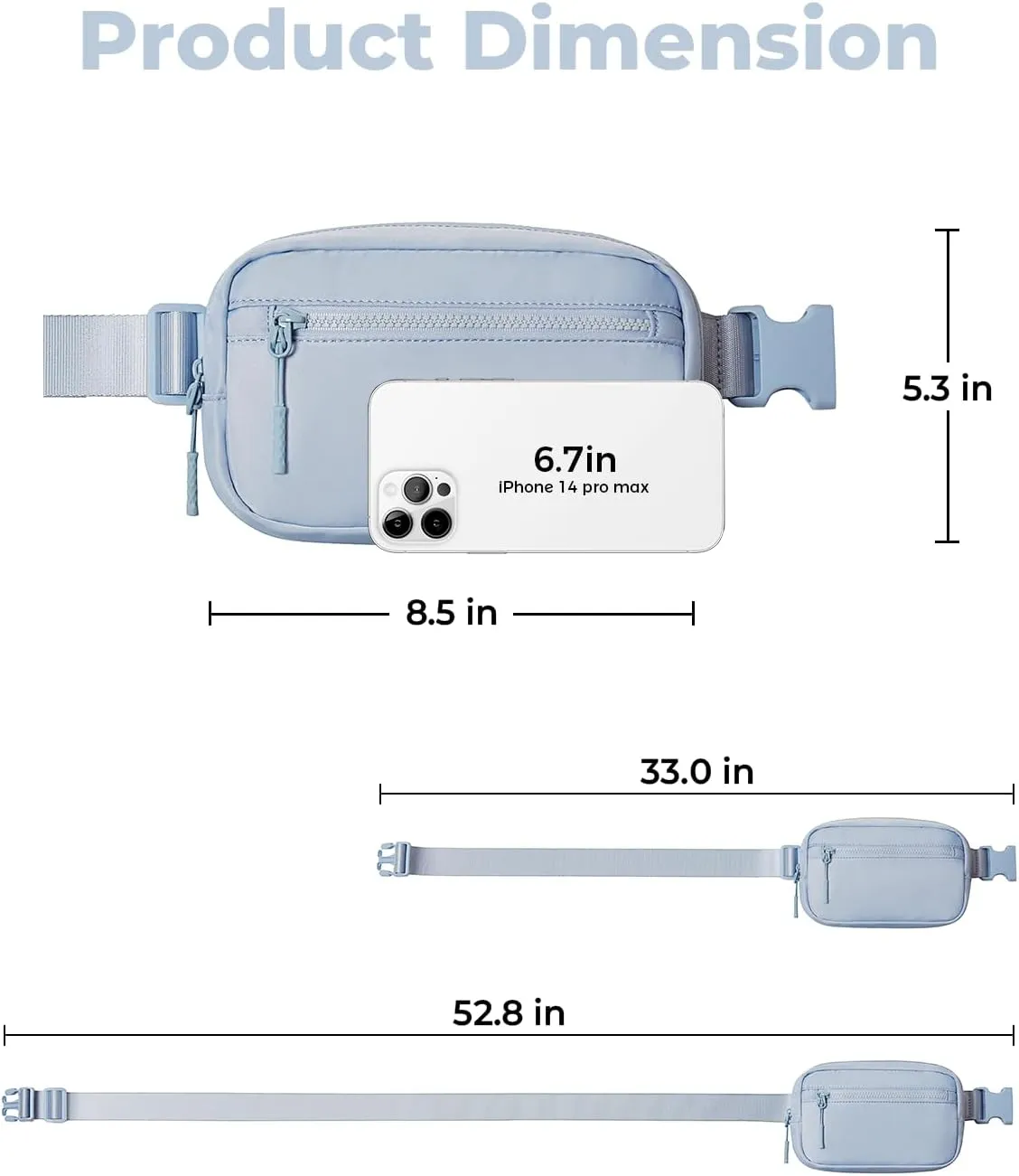 CHOLISS Small Sling Bag for Women and Men, Crossbody Bags Trendy Fanny Packs Chest Bag with Extended Strap