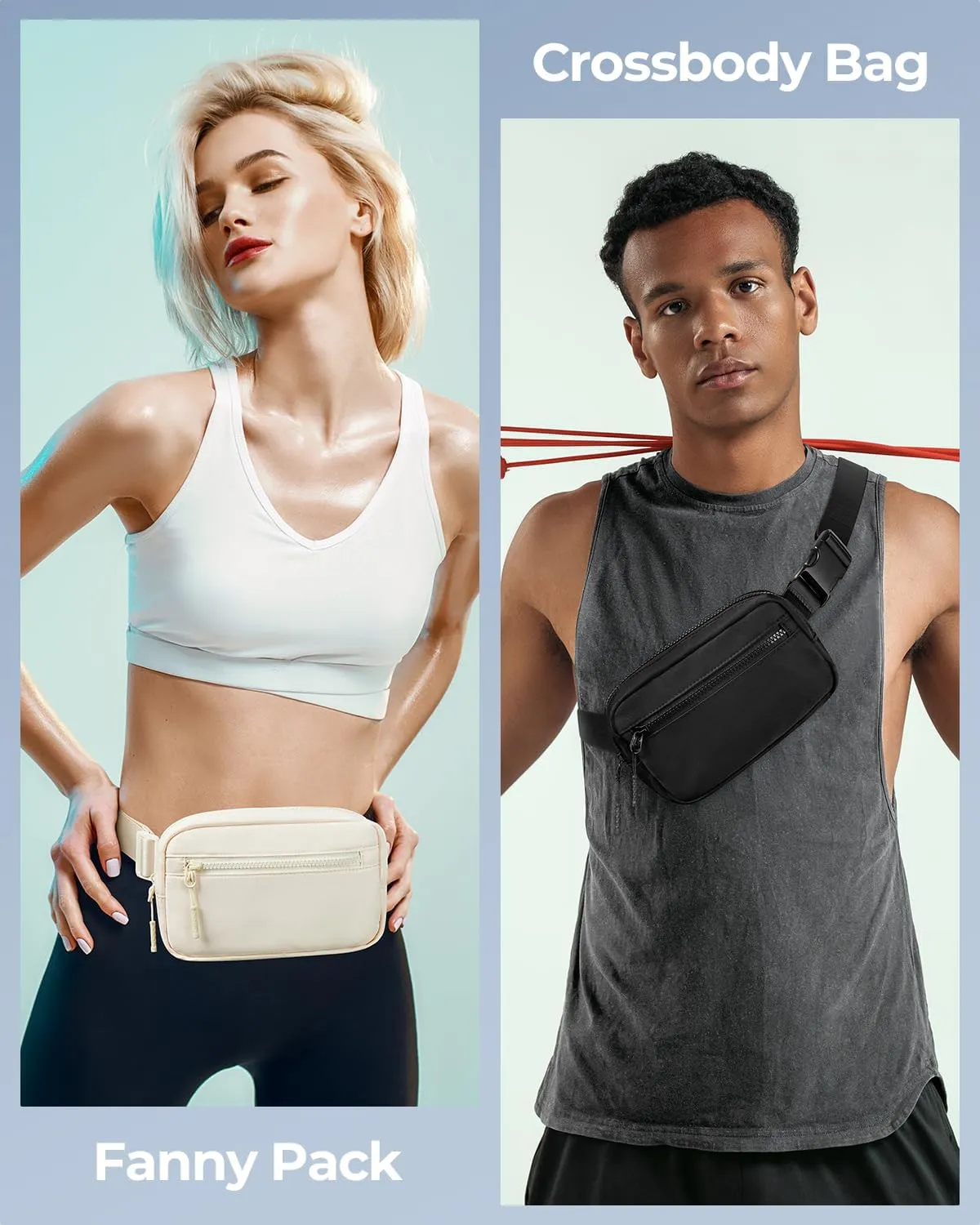 CHOLISS Small Sling Bag for Women and Men, Crossbody Bags Trendy Fanny Packs Chest Bag with Extended Strap