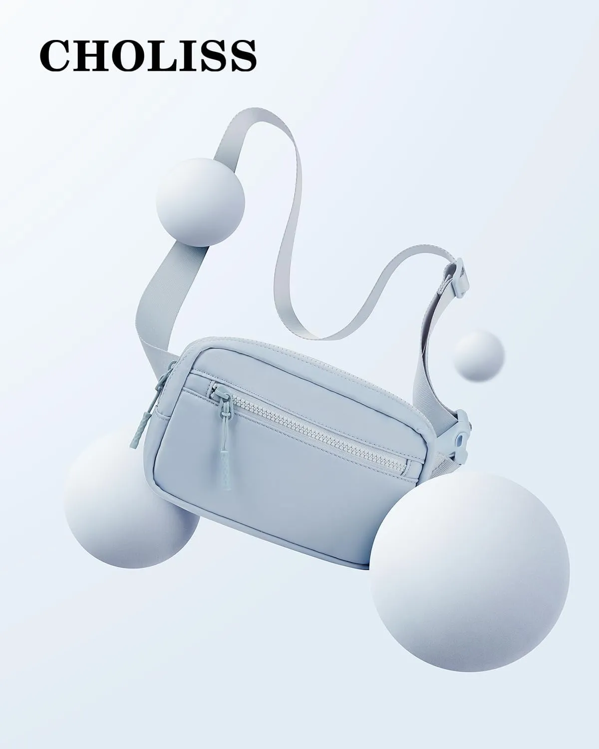 CHOLISS Small Sling Bag for Women and Men, Crossbody Bags Trendy Fanny Packs Chest Bag with Extended Strap