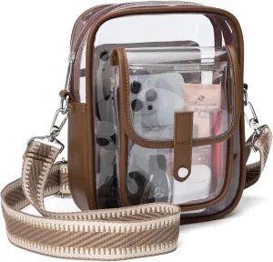 Clear Bag for Stadium Events, Clear Crossbody Bag Stadium Approved,Clear Purse for Women,Clear bags for Man