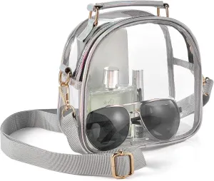 Clear Purse Crossbody Bags Women: See through stadium approved handbags transparent plastic tote bag for concerts