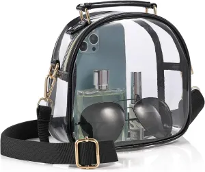 Clear Purse Crossbody Bags Women: See through stadium approved handbags transparent plastic tote bag for concerts