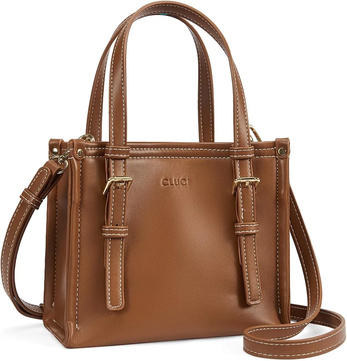 CLUCI Tote Bag for Women, Purse with Adjustable Shoulder Strap, Vegan Leather Small Shoulder Handbag