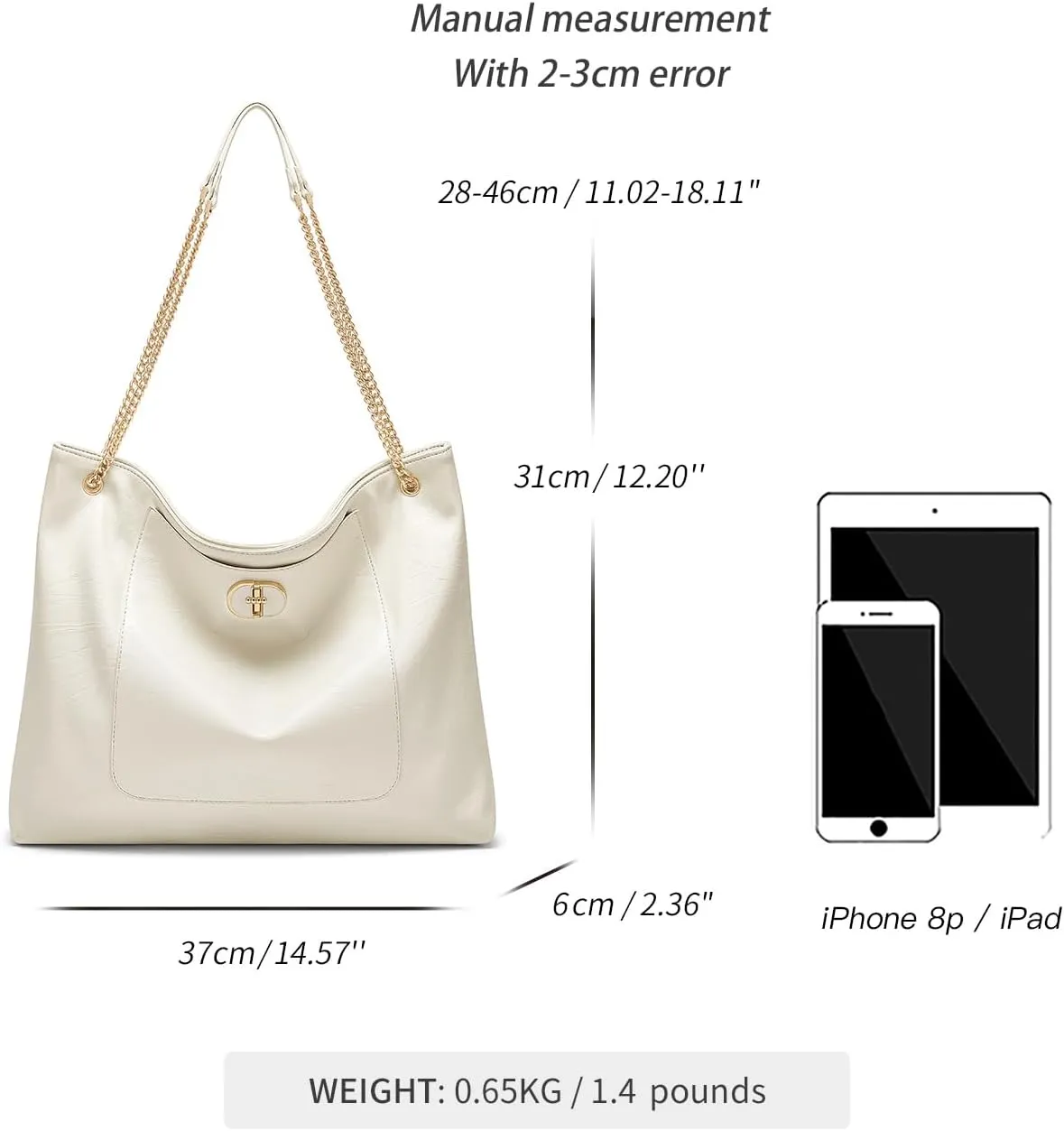 Cnoles Shoulder Bag Tote Bag Purses and Handbags For Women Fashion Vegan Leather Hobo Bag With High-grade hardware Strap